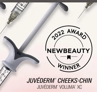 Juvederm Voluma cheeks and chin, 2022 NewBeauty Award