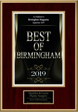 Hedden and Gunn 2019 Best of Birmingham plaque