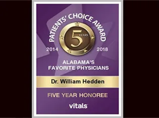 Patients' Choice Award 5-year Dr. William Hedden